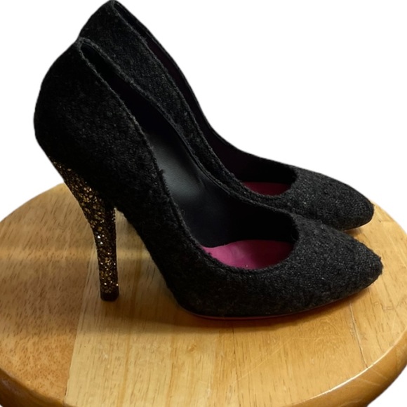 Bottega Veneta Wool Tweed Crystal Heel Pump